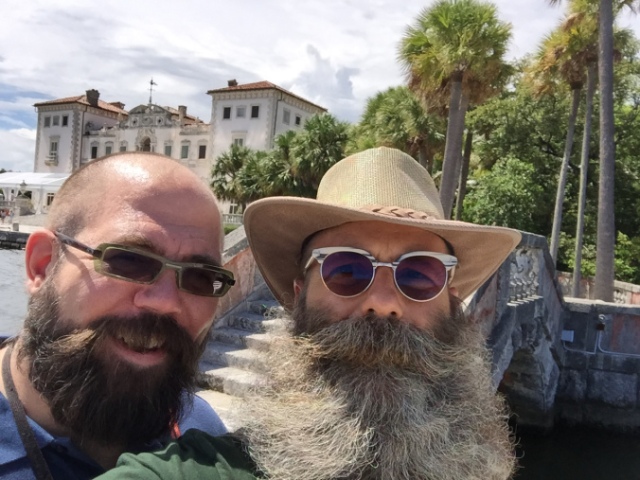 Fearsome and his buddy Raymond at Vizcaya. 